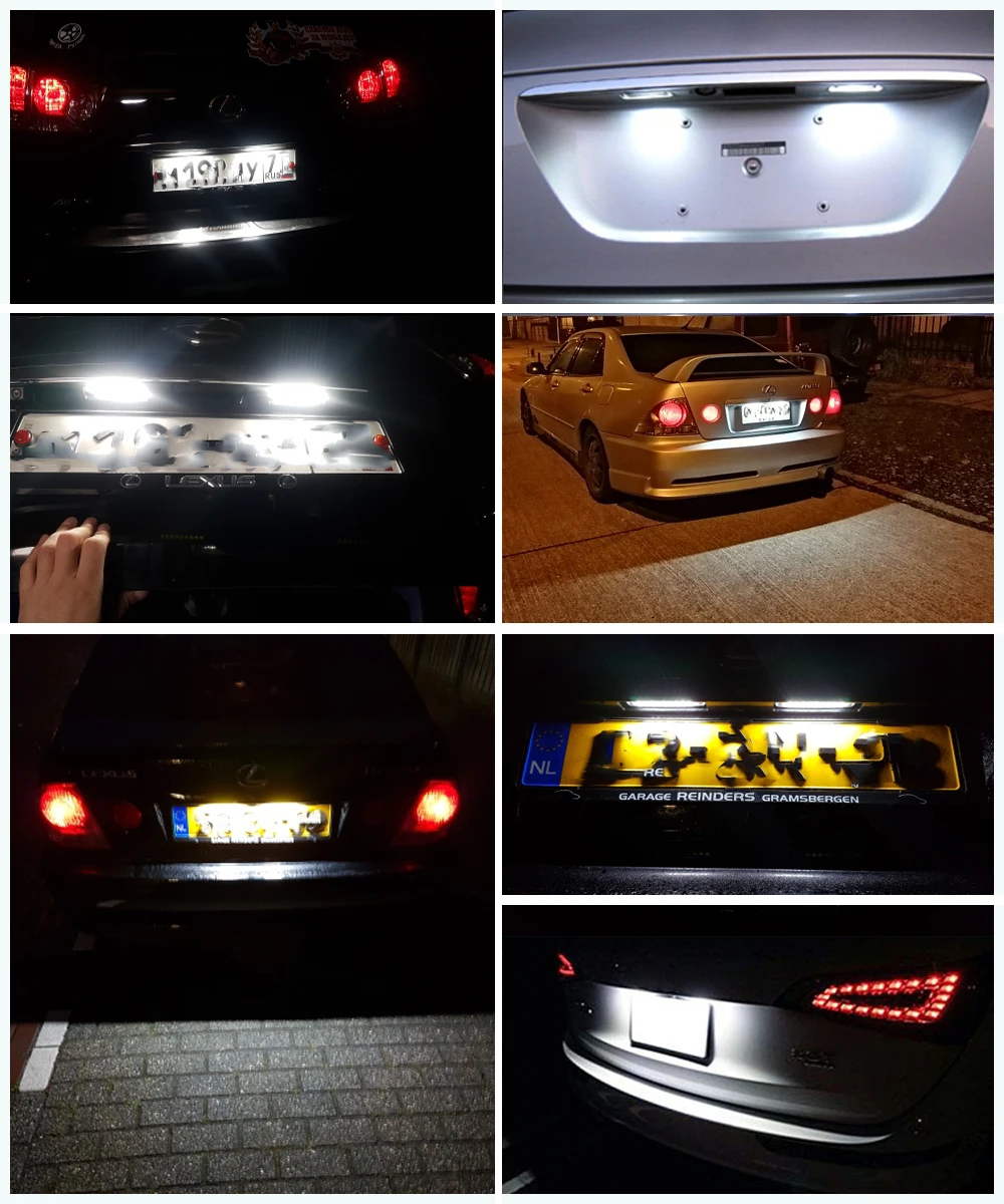 2 шт. светодиодный номерной знак для Toyota Aurion Avensis, Verso Camry Echo 4D Matrix Prius Scion TC Yaris Venza Previa