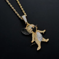 european and american fashion rock party jewelry cute lifelike mouse pendant necklace for women and men
