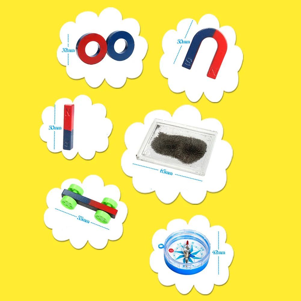 Bar Ring U-shape Compass Magnet Set Education Science Experiment Tools Kid Toy | Игрушки и хобби