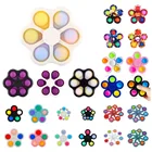 Мини-Спиннер с пузырьками, игрушки, цветочный тип, симпатичная Регулируемая вращающаяся сенсорная игрушка с затемнением, раннее развивающее творческое сенсорное устройство, игрушки