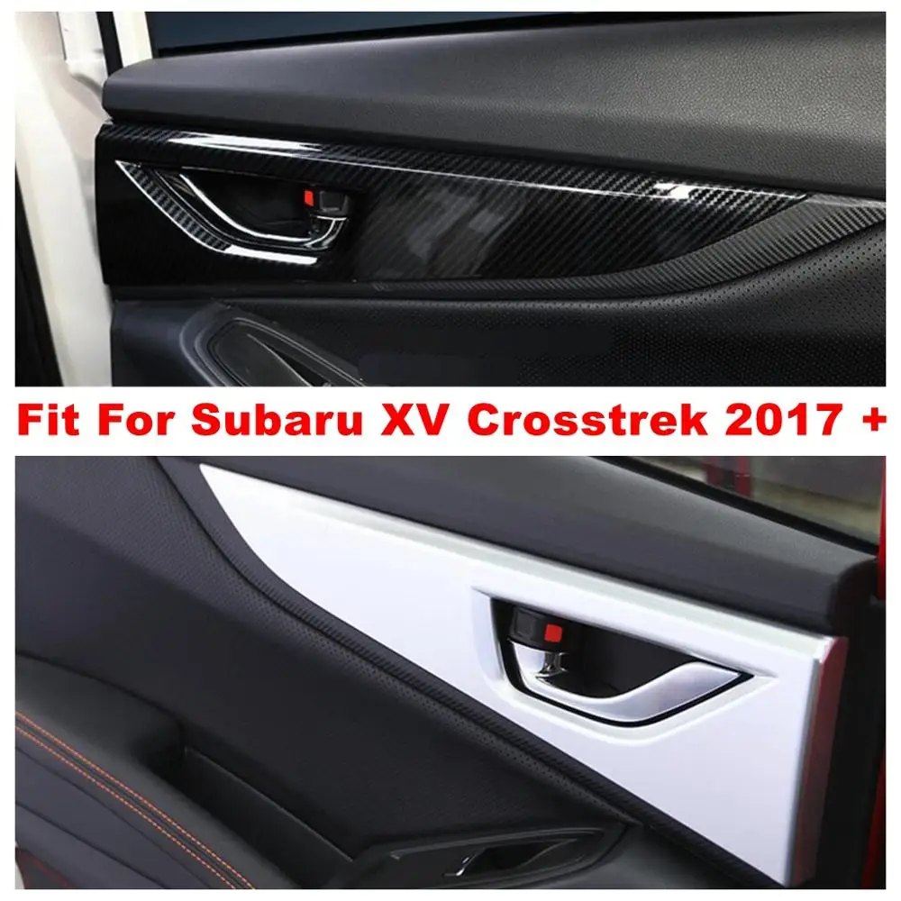 

Inner Door Pull Doorknob Handle Hand-clasping Bowl Decoration Cover Trim For Subaru XV Crosstrek 2017 - 2021 Interior Refit Kit