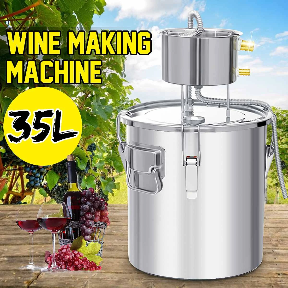 11 л/22 л/35 л дистиллятор Alambic Moonshine алкоголь из нержавеющей меди DIY Набор для