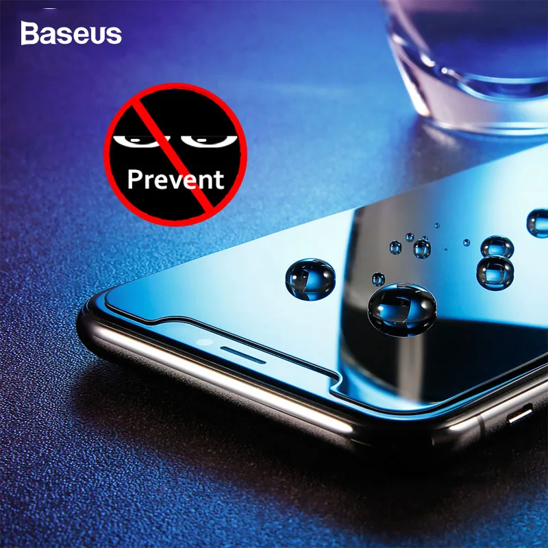 Защитная пленка для экрана Baseus для iPhone X, антишпионское закаленное стекло 0,3 мм для iPhone X 10, защитная пленка