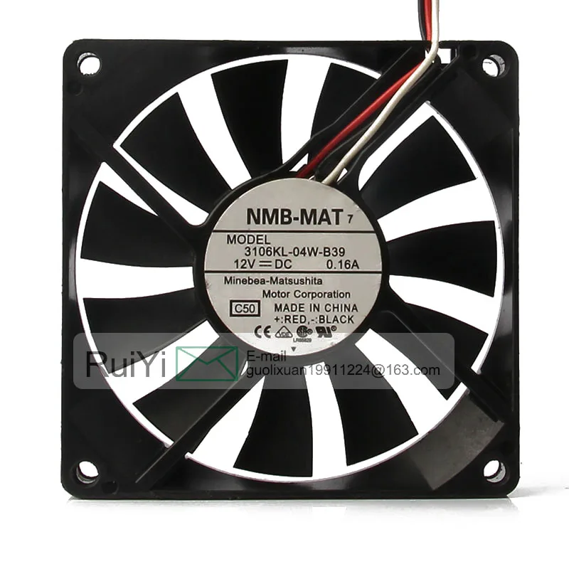 

Оригинальный 3106KL-04W-B39 8015 12 в а 8 см двойной бесшумный шар 80x80x15 мм Термопаста для игрового шкафа ПК чехол охлаждающий вентилятор