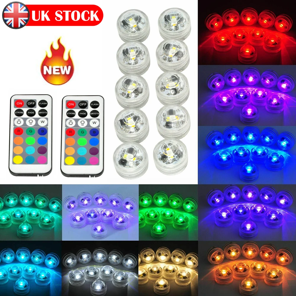 10 шт. светодиодный подводный светильник с пультом дистанционного управления