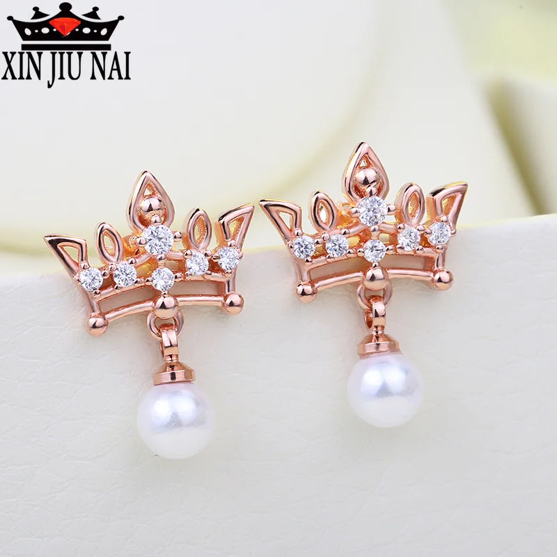 Женские серьги гвоздики из натурального камня с жемчугом|Серьги-гвоздики| |