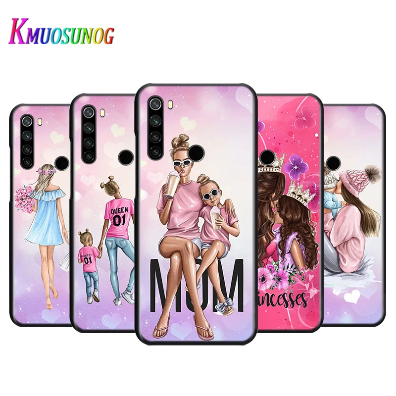 Силиконовый чехол Love Flower Mom Baby для Xiaomi Redmi Note 9 9S Pro Max 8T 8 7 6 5 5A 4X 4 телефона | Мобильные