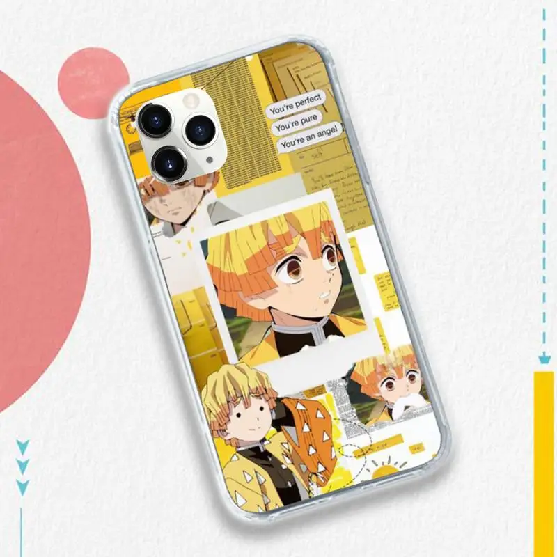 

Cool boy Zenitsu Anime Phone Case for iPhone 11 12 pro XS MAX 8 7 6 6S Plus X 5S SE 2020 XR