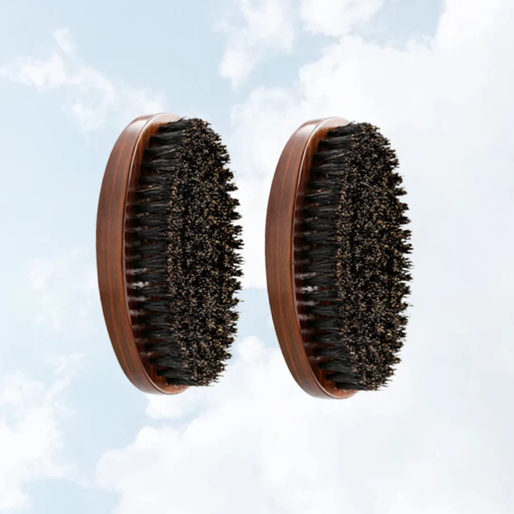 

Wood Grain Pattern Men Beard Brushes Beard Comb Wooden Handle Beard Groomer
