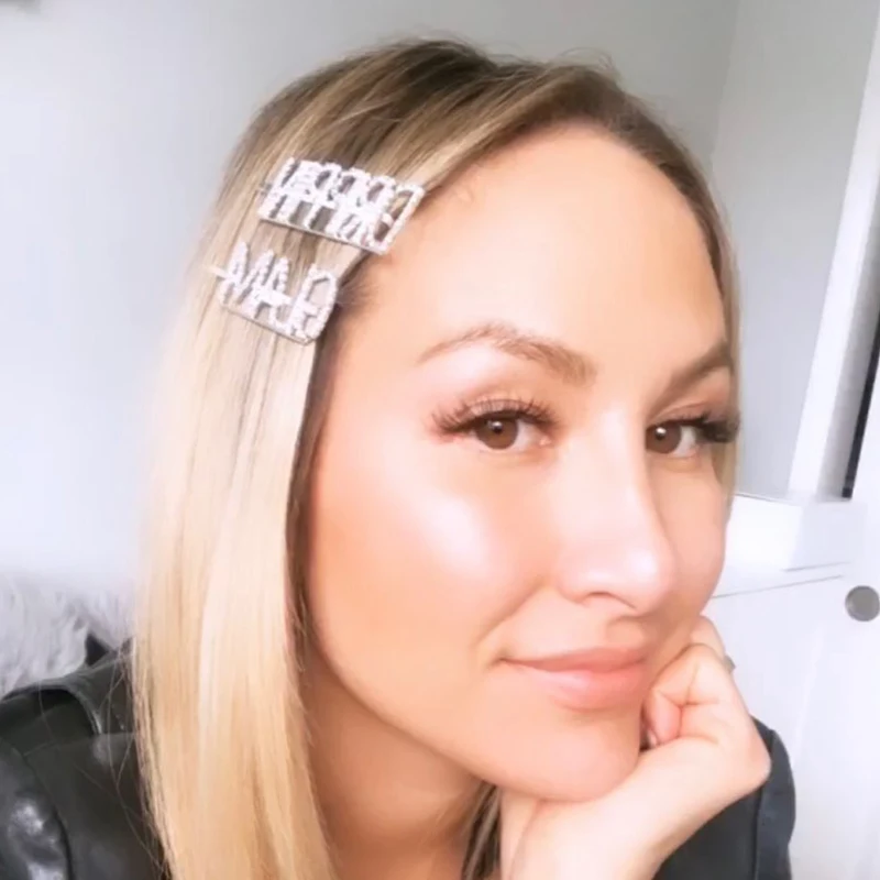 Женская уникальная заколка с надписью женская для волос свадебной вечеринки