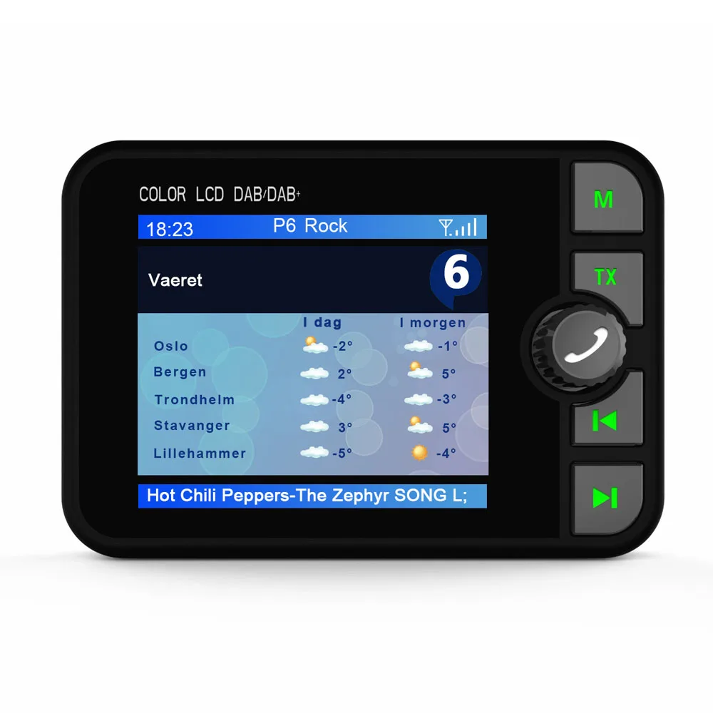 

Автомобильный DAB + радиоприемник с Bluetooth плеером и поддержкой FM-передатчика