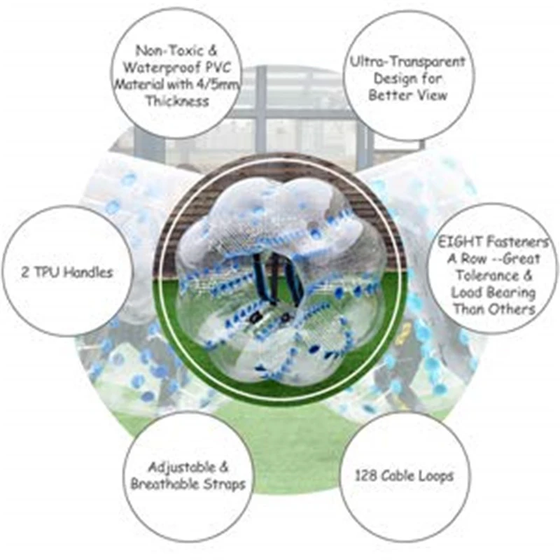 Inflatable Toys for Children Adults Body Air Bubble Soccer Zorb Ball Bumper Football Outdoor Team Buliding Sports Game | Игрушки и хобби