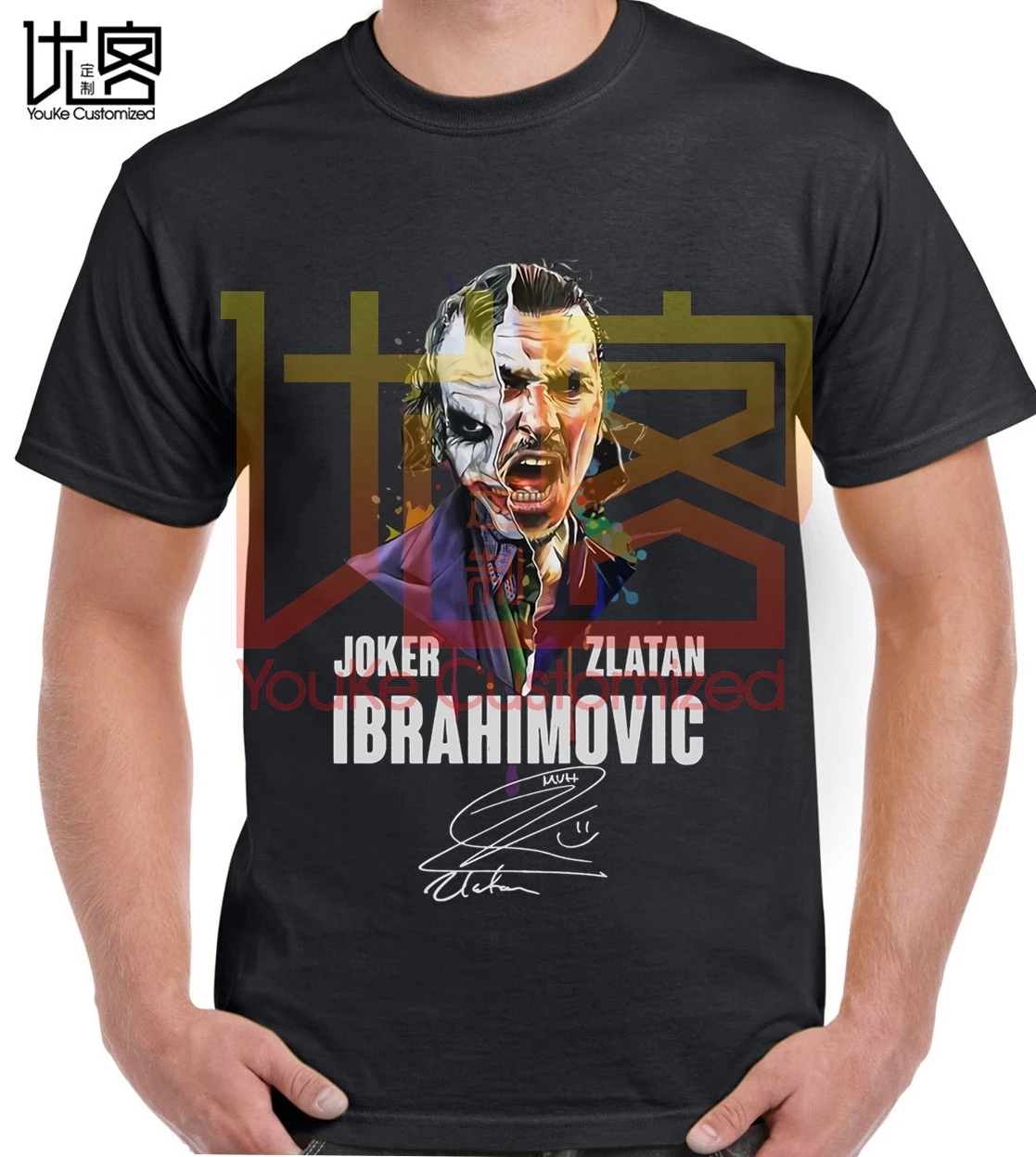 Joker-ZLATA-Ibrahimovic-фирменная мужская женская футболка из 100% хлопка с короткими