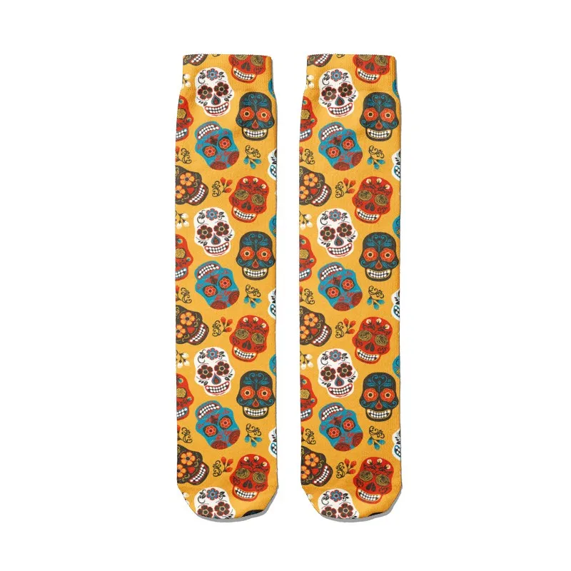 

Skull Rose Punk Cotton Socks Ladies Unisex Street Compression Fashion Tube Socks Cotton Seasons Casual Socks Printed Women Socks