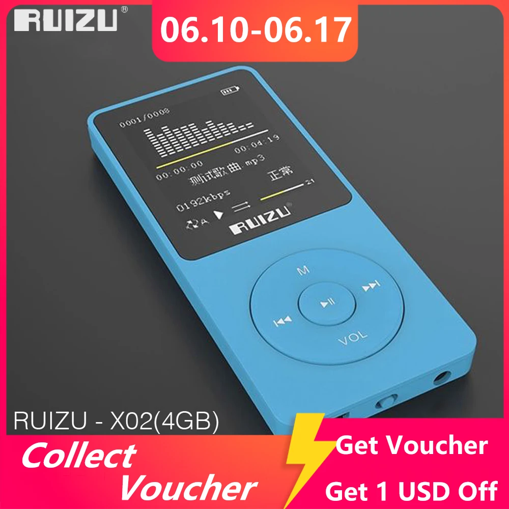 2016 100% Оригинальная английская версия Ультратонкий MP3 плеер с памятью 4 ГБ и