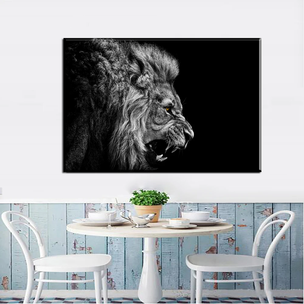 

Wall Art Canvas Poster Animal Lion Canvas Painting Home Decor Wall Pictures Print For Living Room Art Pictures Modern Print Rate