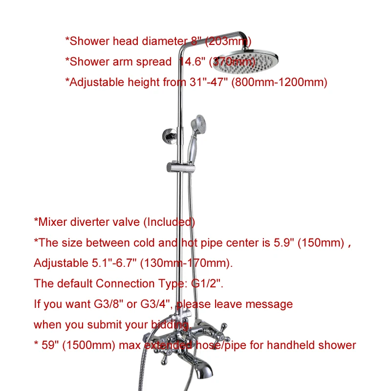 Полированная хромированная латунь двойные крестовые ручки настенный набор для