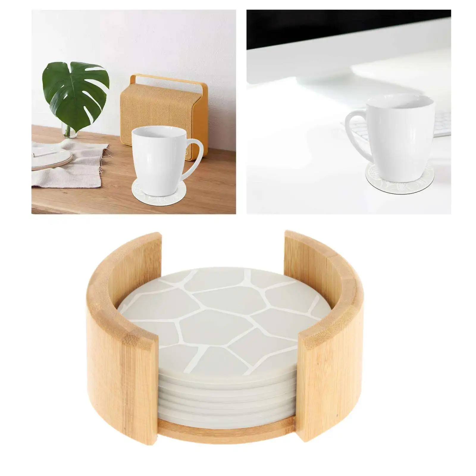 

Набор из 8 мягких силиконовых подставок под чашки, строительные круглые подставки с держателем для напитков для вечерние, дома, горячих/холо...