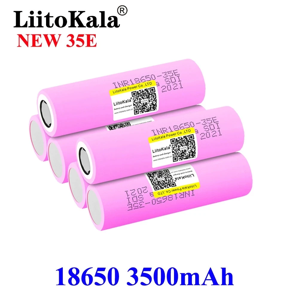 

40 шт. Liitokala 35E оригинальная мощность 18650 литиевая батарея 3500 мАч 3,7 в 25A Высокая мощность INR18650 для электроинструментов