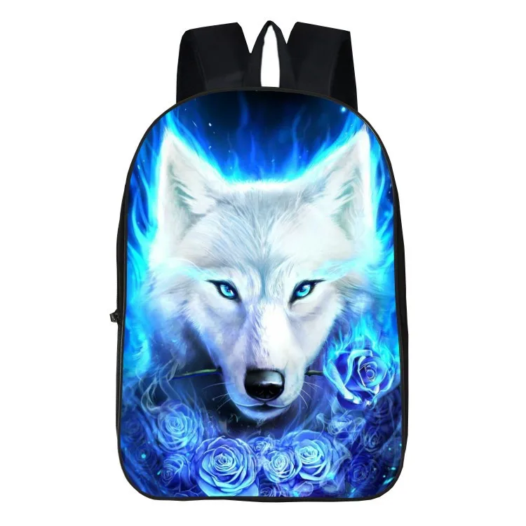 New 3D Animal Wolf Print Schoolbag Children Student School Backpack Youth Boys Girls | Багаж и сумки