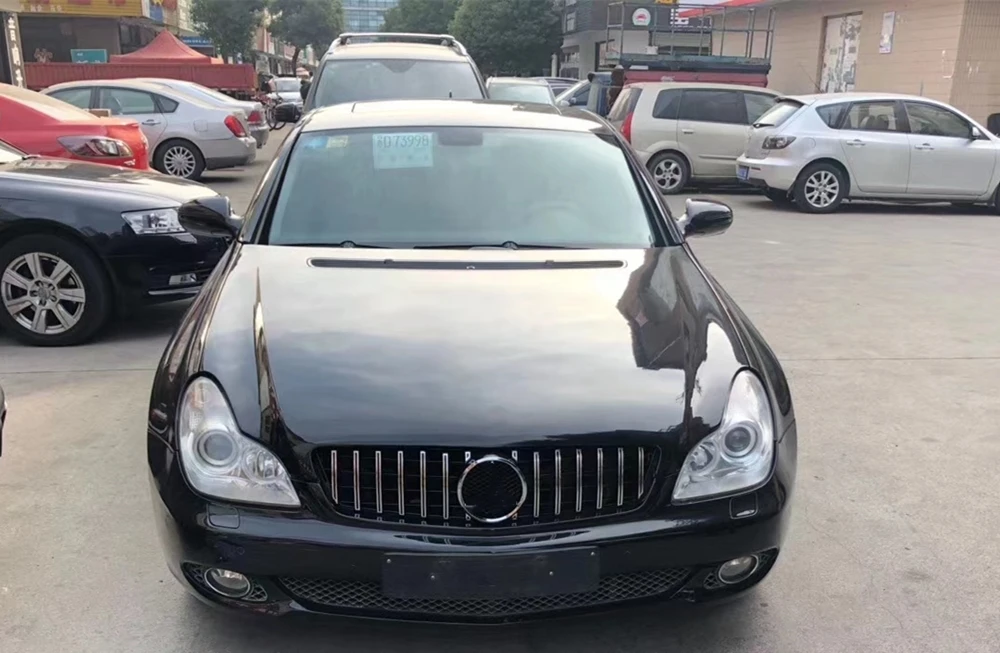 Передняя решетка-гриль для Mercedes Benz W219 CLS500 CLS Class 2004-2007 GT серебристый автомобильный