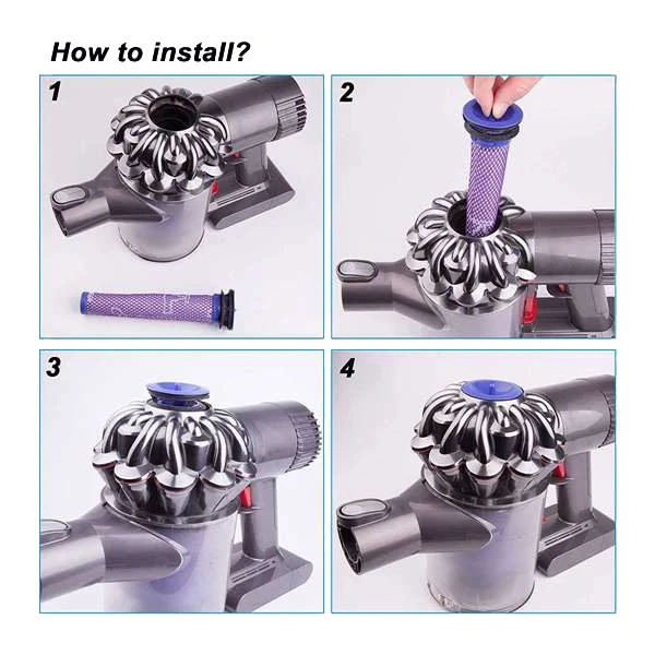 

1Set Pre-Filter and HEPA Filter for Dyson V6 V7 V8 DC58 DC59 DC61 DC62 Vacuum Cleaner Replacement Accessories