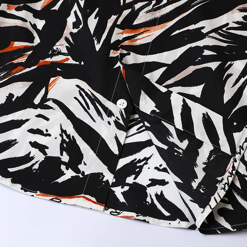 Мужская хлопковая рубашка с длинным рукавом модельная модная дизайнерская