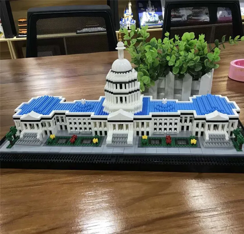 Balody архитектурные кубики алмазные Mirco строительные Blocks16061-91 Taj Mahal Louvre Василий Церковь США замок легоинглы игрушка