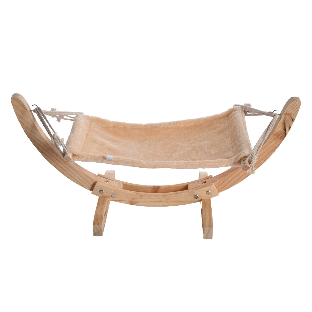 Hammock DIY Bed Pet Dog House Wooden Frame Lazy Mat Comfortable Cushion Lounge QJS Shop | Дом и сад