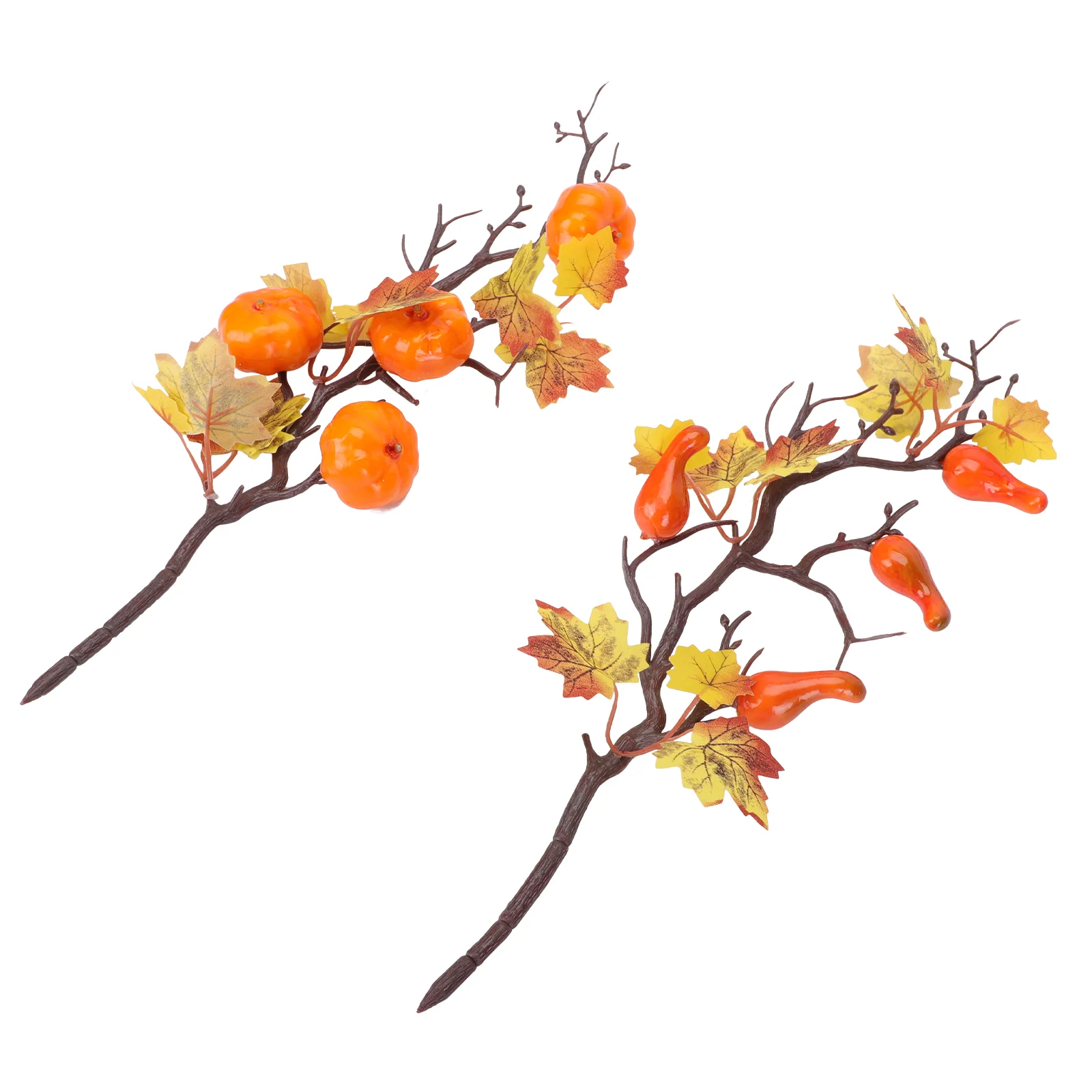 

2Pcs Simulation Maple Branch Thanksgiving Tree Decor Thanksgiving DIY Accessory