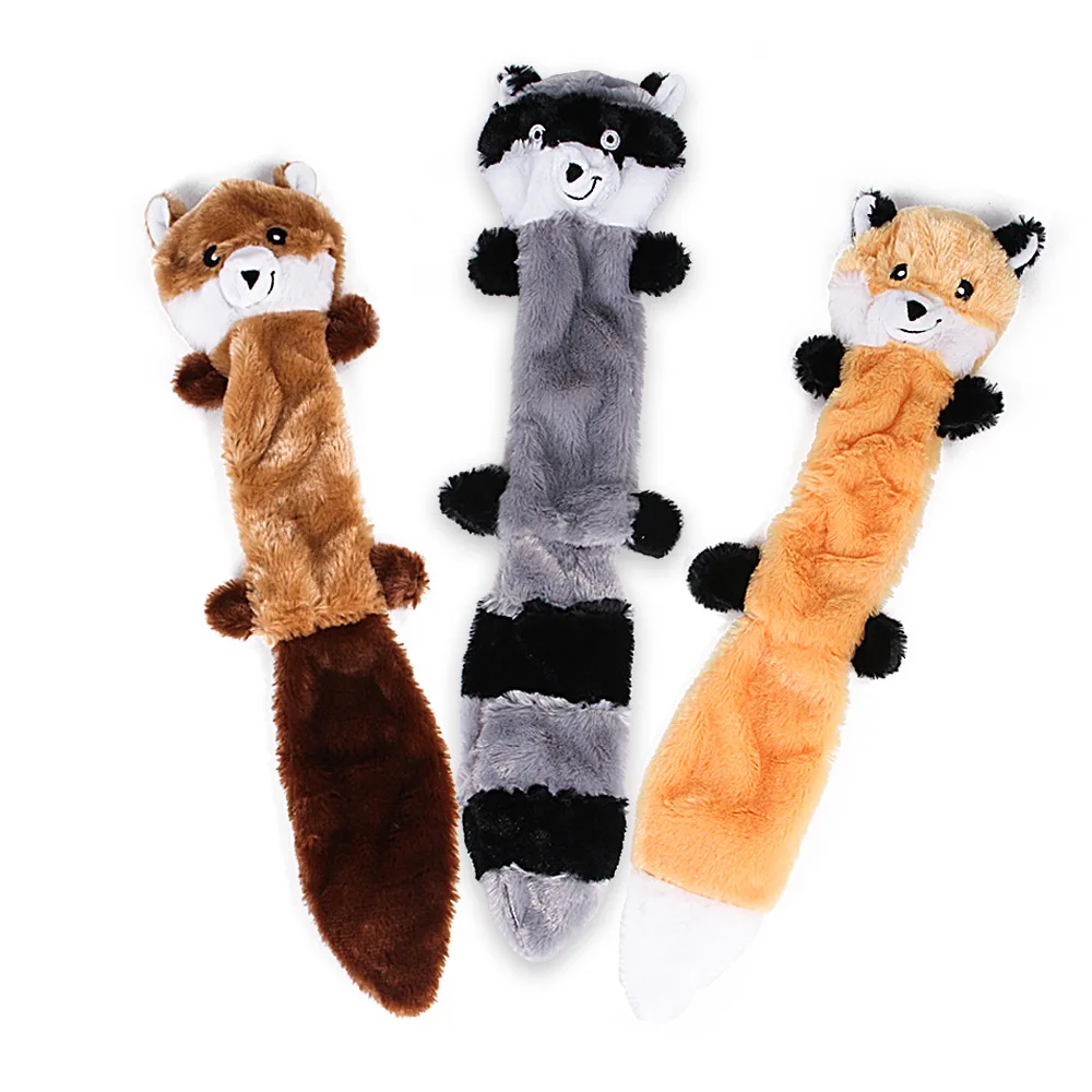 

Dog Chew Toys Squeaker Animals Toys for Dogs Puppy Cute Plush Puppy Honking Squirrel Dogs Cat Chew Squeak Pet Toy