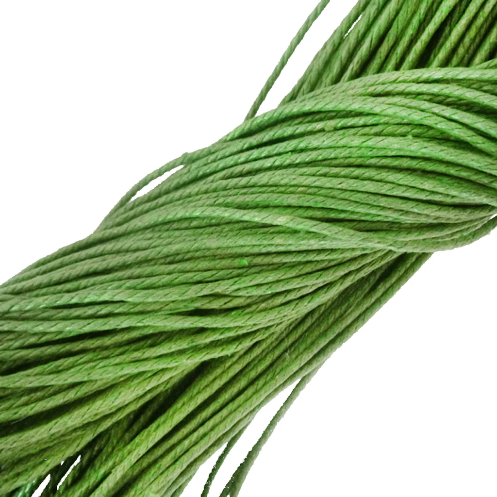 Light Green 19 цветов 10 метров Вощеная хлопковая Веревка из бисера 2 мм для браслета ожерелье DIY ювелирные изделия-Аксессуары - Цвет: Light Green