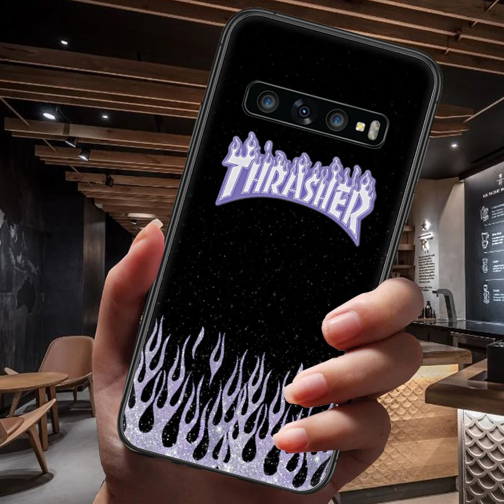 

America Fashion Trend Brand Phone Case For Samsung Galaxy Note S 8 9 10 20 Plus E Lite Uitra black Waterproof 3D Shell Silicone