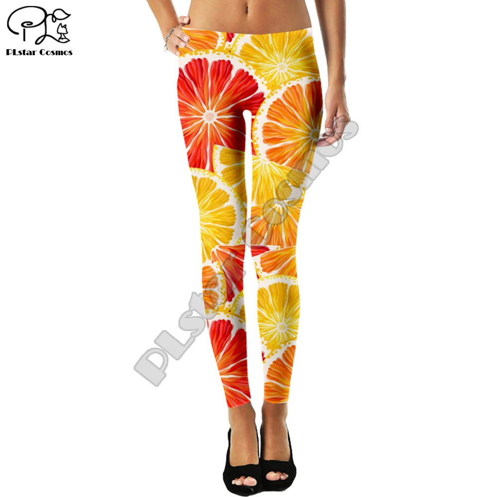 Красочные Леггинсы образец Женская пищевой конфеты фруктового шить леггинсы с
