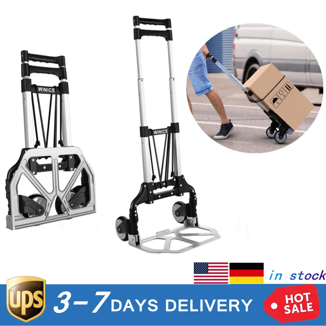 

Aluminium Transport Trolley Foldable Luggage Hand Sack Truck Telescoping Handle Pull Rod Adjustable Height: 64-100cm/25.2-39.4in