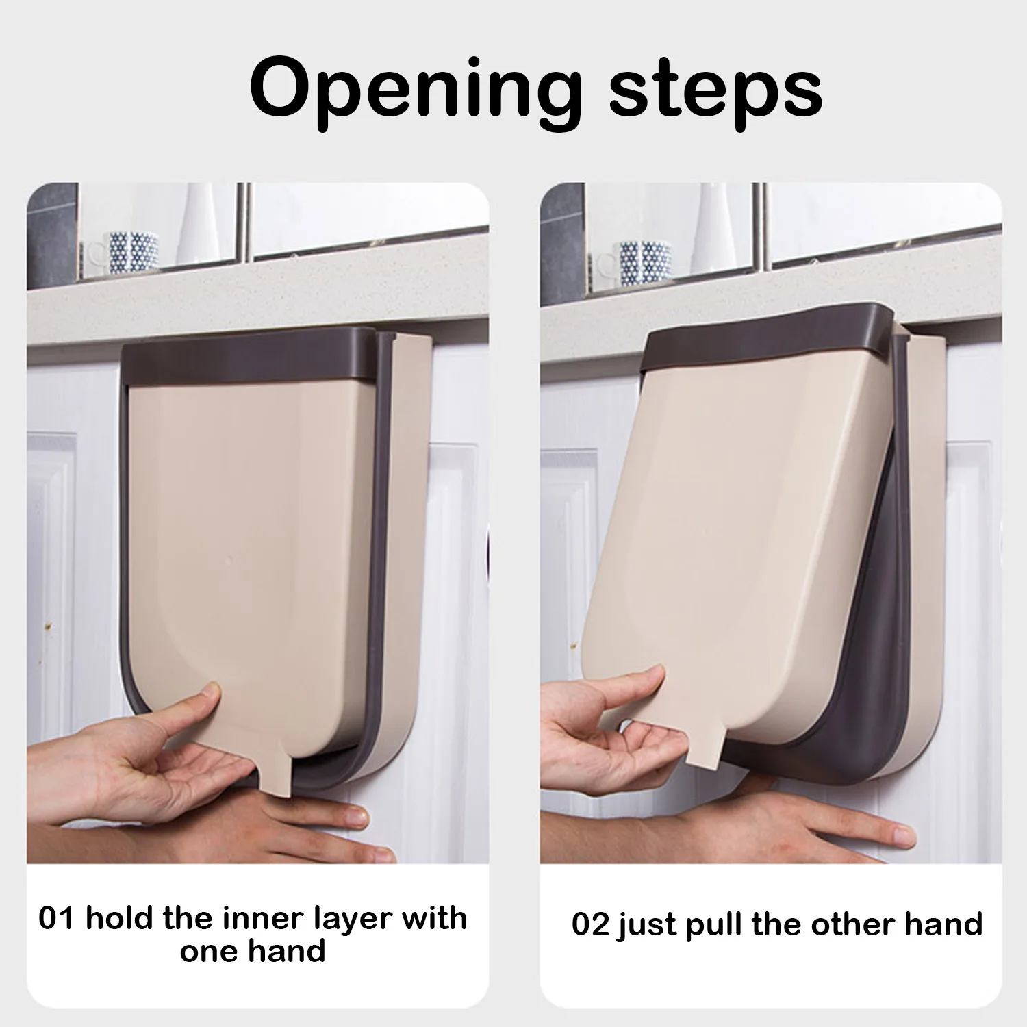 Подвесная разборная мусорная корзина для кухни кабинета двери ящика