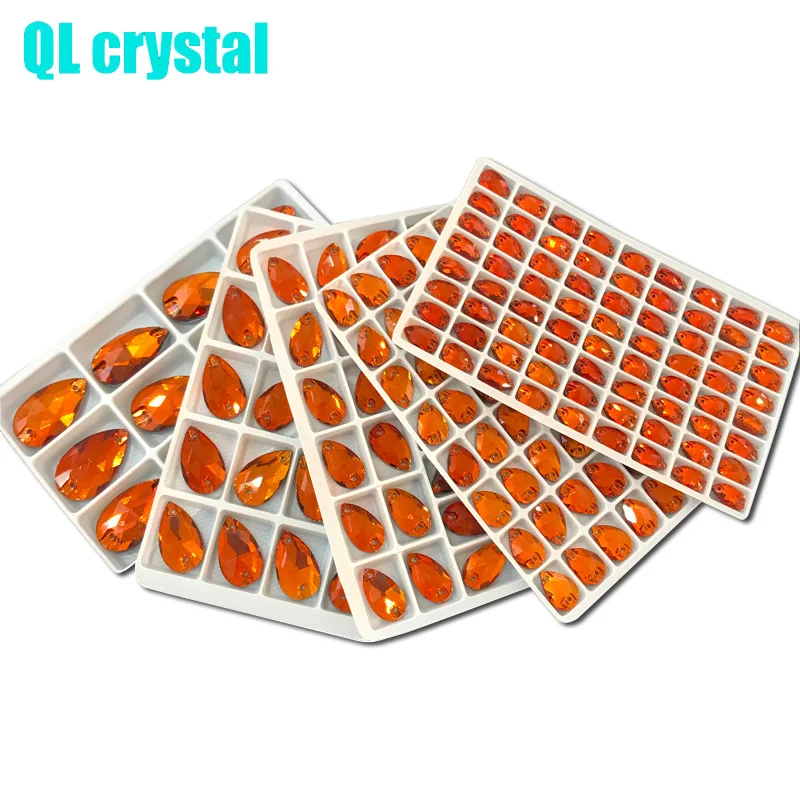 2020 Новый Блестящий Кристальный Топ для шитья стразы s 2 отверстия Сделай Сам