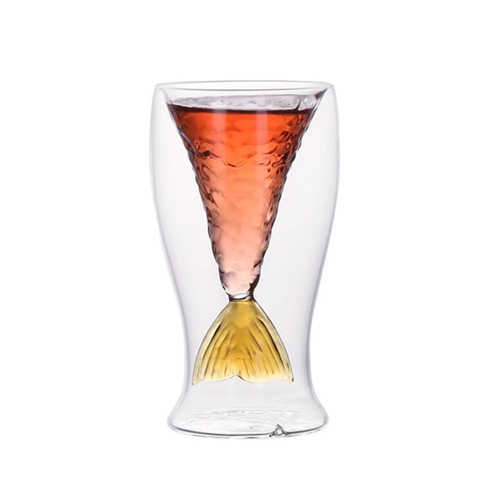 Роскошный бессвинцовый бокал русалки для вина чашка молока чая кофе сока