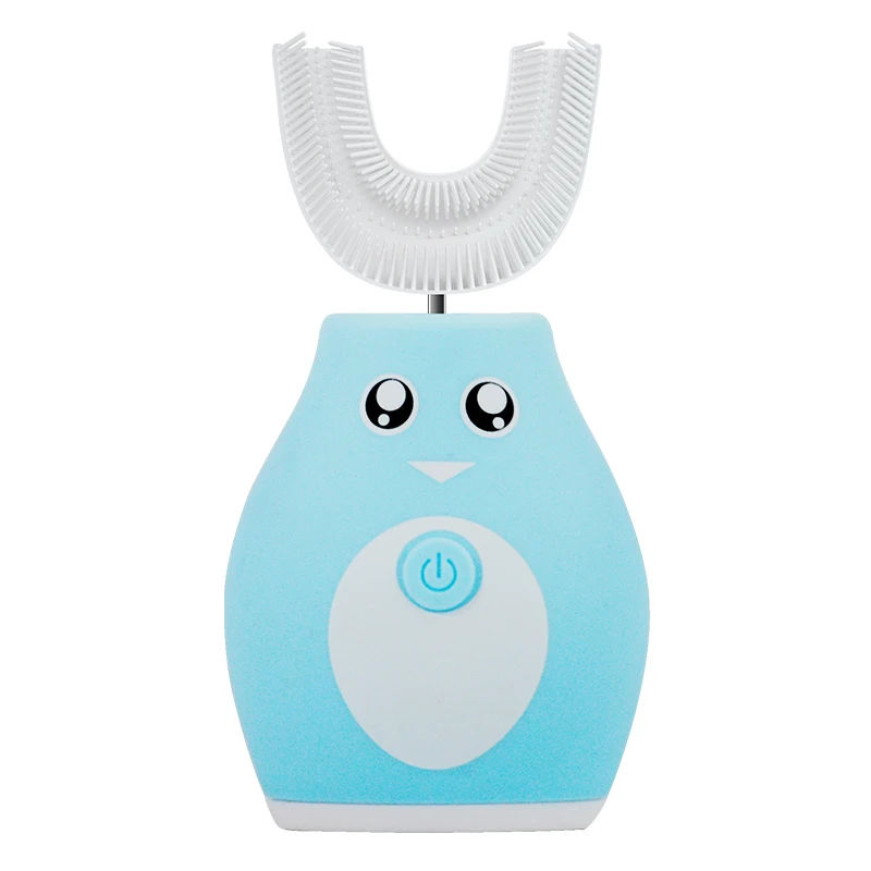 Детская электрическая зубная щетка с мультипликационным рисунком для детей 360