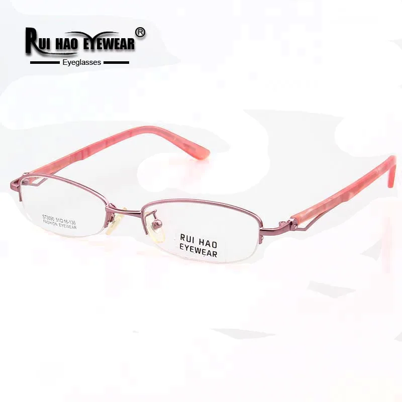 Женские очки в оправе RUI HAO Брендовые женские Полуободковые модные 3590|Женские