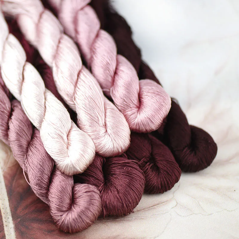 Шелковая нить для вышивки 1 шт./400 м/100% нить/ручная вышивка крестиком/соус красный/7