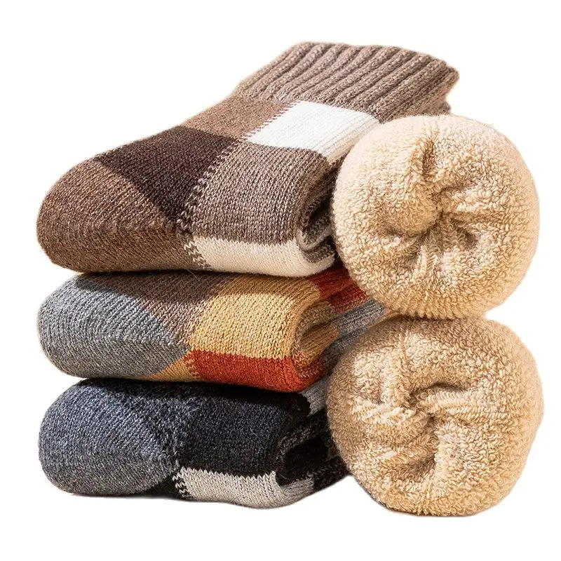 

2021 NEW Autumn Winter Warm Socks Men Middle TubeThick Wool Socks Super Heavy Thick Thermal Man Sock