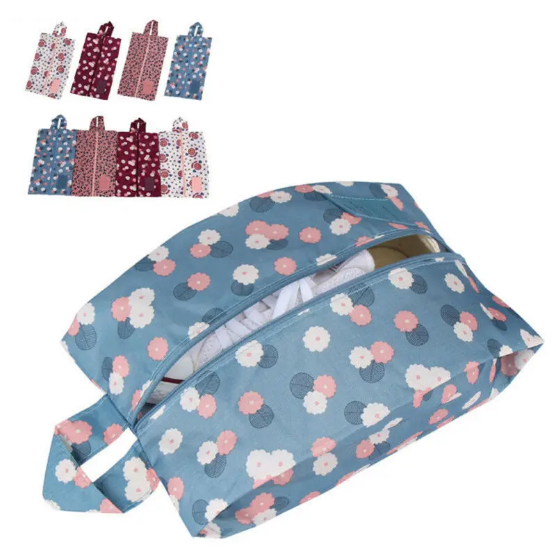 Multi-colored Portable Waterproof Shoe Bag Travel Folding Storage Organizer Zipper Toiletry Makeup Pouch | Дом и сад