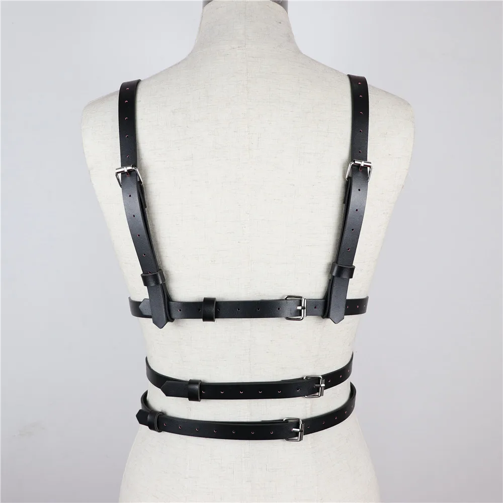

Leather Harness Body Harness Underwear Garter Belt Body Straps Bra Bondage Cage Harajuku Sexy Harness Lingerie Porno for Women