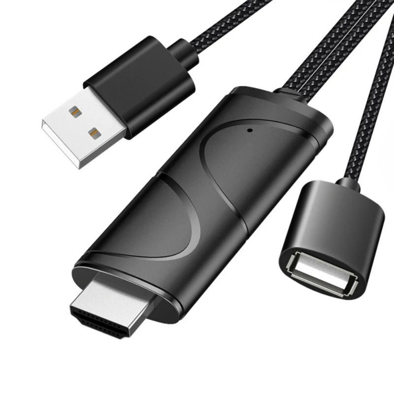 Кабель переходник с USB на HDMI для IPhone XS MAX XR 11 Pro 5 6 7 8 IOS Android|Кабели HDMI| |
