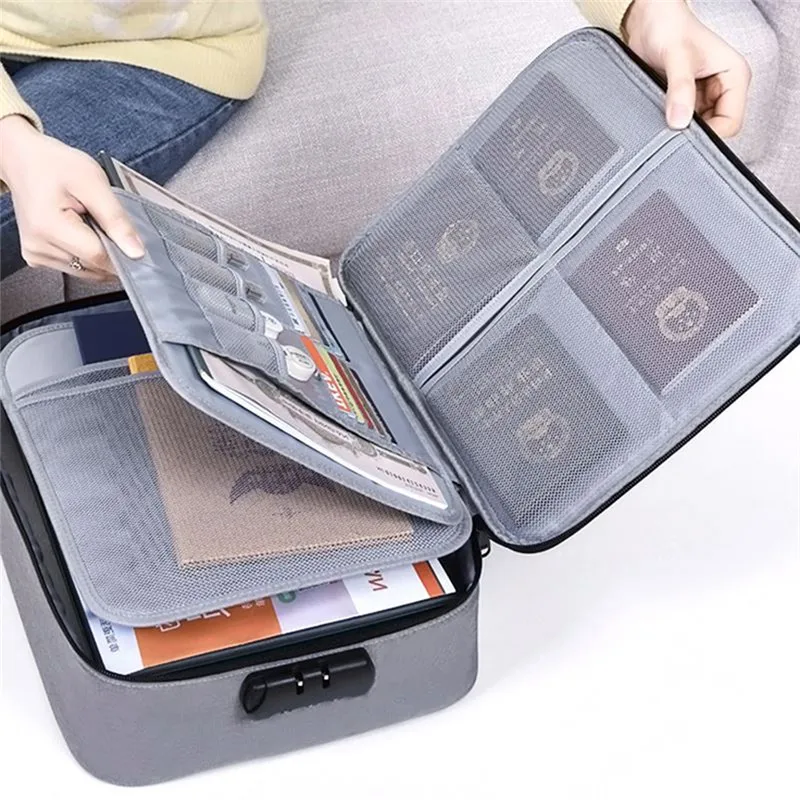 

Large Capacity Certificates Files Organizer For Home Travel Passport Store Important Items Document Ticket Bag