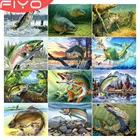 Картина из страз FIYO 5D сделай сам, вышивка крестиком в виде рыбок, животных, цельный квадраткруглый стразы, речная вышивка, домашние Висячие картины, подарок