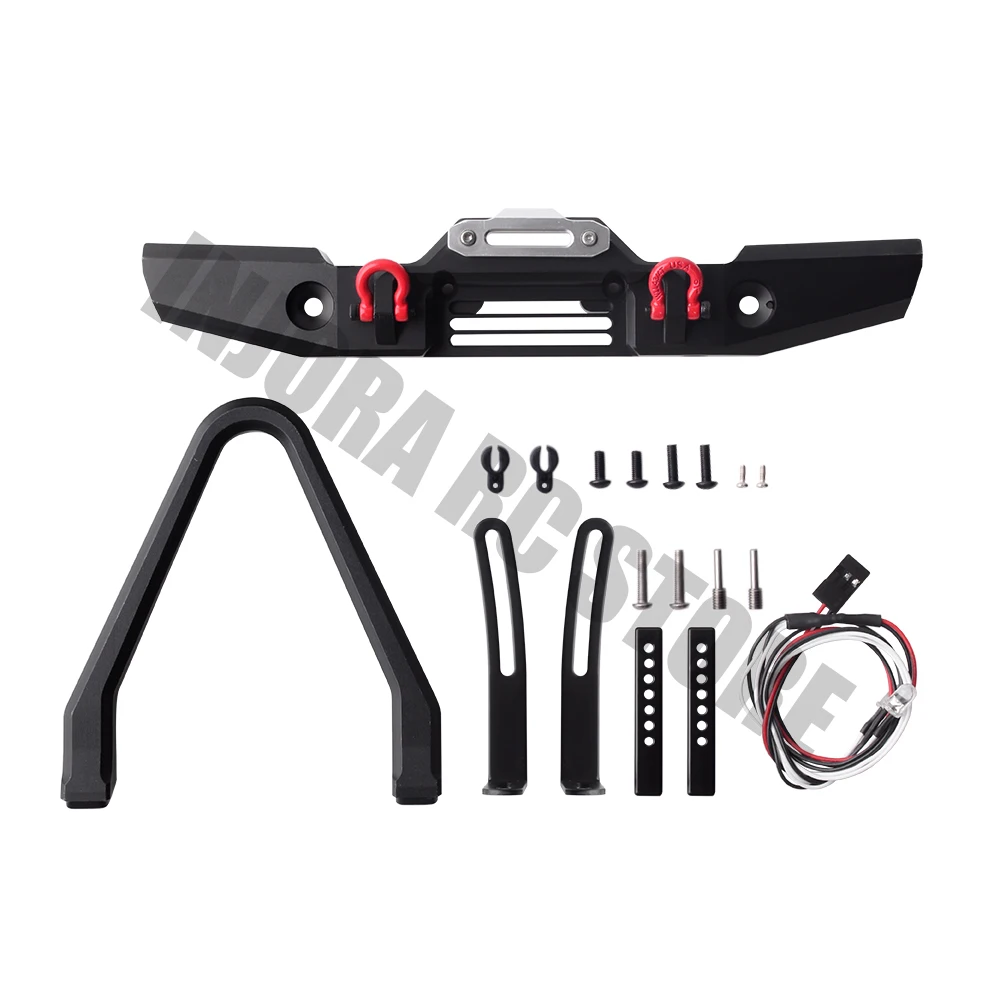 1 шт. металлический передний бампер со светодиодным светильник для 1/10 RC Crawler Traxxas