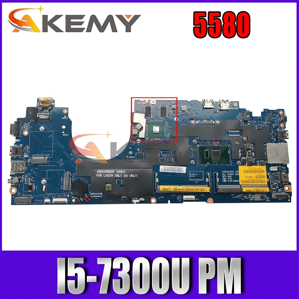 

Akemy CDM80 LA-E092P для Dell Latitude 5580 ноутбук материнская плата I5-7300U CN-07RD9D 7RD9D материнская плата 100% тестирование