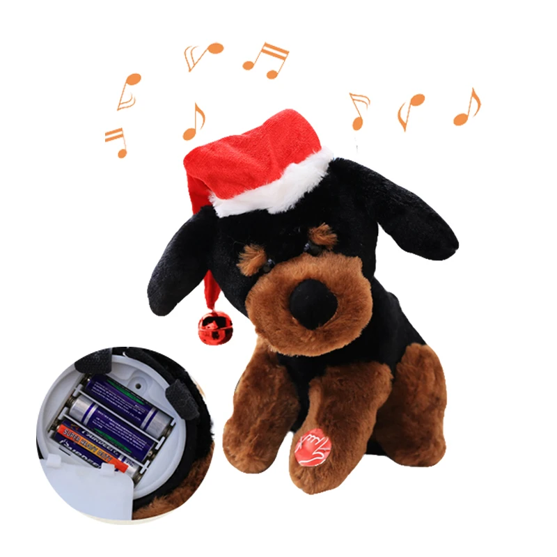 Пение музыка Танцующая собака плюшевая кукла Рождество детский подарок на день